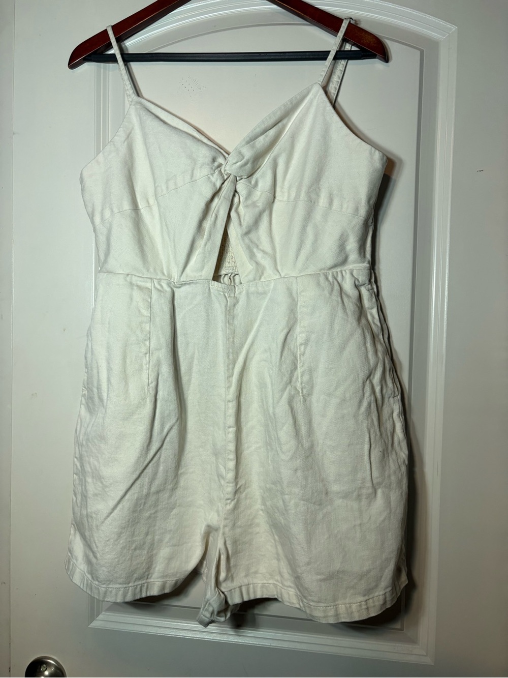 Old Navy Cream Twist-Front Romper